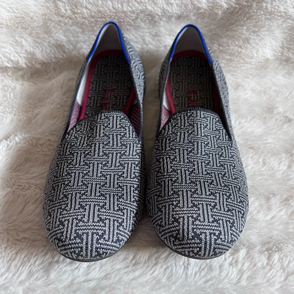 Rothy's Retired Gray Grid Pattern Size 8 - image 1